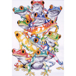 11"X16" 14 Count - Frog Pile Counted Cross Stitch Kit