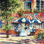 14"X14" 14 Count - Cafe In The Sun Counted Cross Stitch Kit