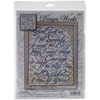 12"X16" 14 Count - Serenity Prayer Floral Counted Cross Stitch Kit