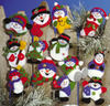 Lots Of Fun Snowmen Ornaments Felt Applique Kit