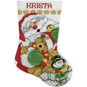 17" Long 14 Count - Santa Stocking Counted Cross Stitch Kit