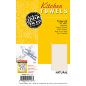 Natural - Stitch 'Em Up Dish Towels 18"X28" 2/Pkg