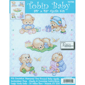 34"X43" - Baby Bears Quilt Stamped Cross Stitch Kit