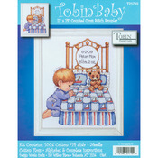 11"X14" 14 Count - Bedtime Prayer Boy Birth Record Counted Cross Stitch Kit