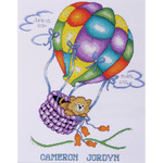 11"X14" 18 Count - Balloon Cat Sampler Counted Cross Stitch Kit