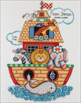 11"X14" 14 Count - Noah's Ark Birth Record Counted Cross Stitch Kit