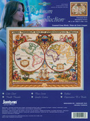 18"X15" 14 Count - Platinum Collection Olde World Map Counted Cross Stitch Kit