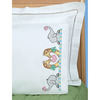 Noah's Ark - Children's Stamped Pillowcase With White Perle Edge 1/Pkg