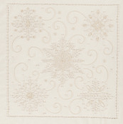 14"X14" - Snowflakes Candlewicking Embroidery Kit