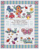 9-3/4"X12-3/4" 14 Count - Bug In A Rug Birth Record Counted Cross Stitch Kit