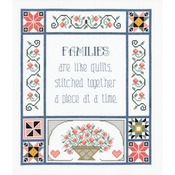 13"X15" 14 Count - Families Are Like Quilts Counted Cross Stitch Kit