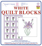 Iris - Stamped White Quilt Blocks 18"X18" 6/Pkg
