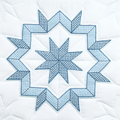 Kaleidoscope Star - Stamped White Quilt Blocks 18"X18" 6/Pkg