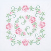 XX Circle Of Roses - Stamped White Quilt Blocks 18"X18" 6/Pkg
