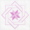 Woven Star - Stamped White Quilt Blocks 18"X18" 6/Pkg
