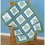 Frogs - Themed Stamped White Quilt Blocks 9"X9" 12/Pkg