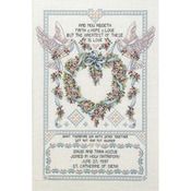 12"X17" 14 Count - Platinum Collection  Wedding Doves Counted Cross Stitch Kit