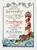 7"X10" 14 Count - Serenity Lighthouse Counted Cross Stitch Kit