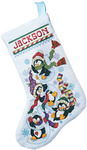18" Long 14 Count - Penguin Joy Stocking Counted Cross Stitch Kit