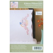 Kittens - Stamped Pillowcase Pair 20"X30" For Embroidery