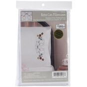 Retro Cats - Stamped Pillowcase Pair 20"X30" For Embroidery