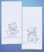 Kittens - Stamped Kitchen Towels For Embroidery