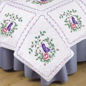 Butterfly Heart - Stamped White Quilt Blocks 18"X18" 6/Pkg