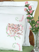 Mare & Colt - Stamped Pillowcases With White Perle Edge 2/Pkg