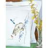 Fish - Stamped Pillowcases With White Perle Edge 2/Pkg