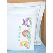 Peek A Boo - Children's Stamped Pillowcase With White Perle Edge 1/Pkg