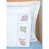 Froggy - Children's Stamped Pillowcase With White Perle Edge 1/Pkg