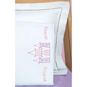 Princess - Children's Stamped Pillowcase With White Perle Edge 1/Pkg