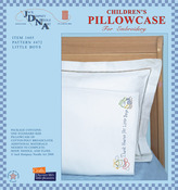 Little Boys - Children's Stamped Pillowcase With White Perle Edge 1/Pkg