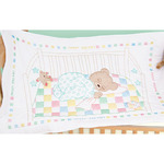 Snuggly Teddy - Stamped White Quilt Crib Top 40"X60"