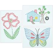 Outside Fun - Stamped Embroidery Kit Beginner Samplers 6"X8" 3/Pkg