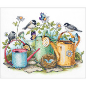 Watering Cans Stamped Cross Stitch Kit