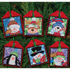 4-1/2" Tall 14 Count Set Of 6 - Christmas Pals Ornaments Counted Cross Stitch Ki