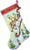 16" Long 14 Count - Sledding Snowmen Stocking Counted Cross Stitch Kit