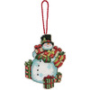 Susan Winget Snowman Ornament Counted Cross Stitch Kit-3-1/4"x4-1/2" 14 Count Pl