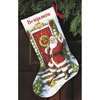 16" Long 14 Count - Gold Collection Welcome Santa Stocking Counted Cross Stitch
