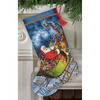 16" Long 16 Count - Gold Collection Santa's Flight Stocking Counted Cross Stitch