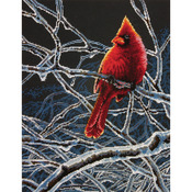 11"X14" 14 Count - Ice Cardinal Counted Cross Stitch Kit