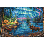 16"X11" 14 Count - Gold Collection Northern Night Counted Cross Stitch Kit