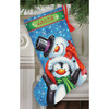 16" Long Stitched In Thread - Polar Pals Stocking Needlepoint Kit