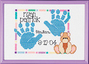 Special Moments Baby Handprints Mini Counted Cross Stitch Ki-7"X5" 14 Count Mage