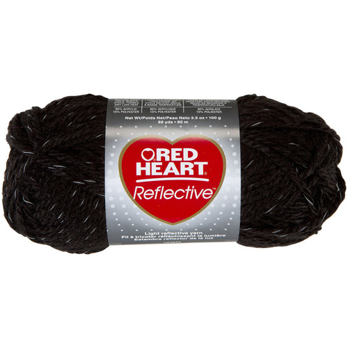 Red Heart - Reflective Yarn-Black - 073650841934