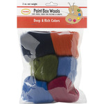 Deep & Rich -Olv/Nvy/Red/Orn/Roy/Teal - Paint Box Wools .33oz 6/Pkg