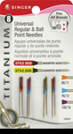 Titanium Universal Regular & Ball Point Machine Needles - Sizes 11/80 (2), 14/90