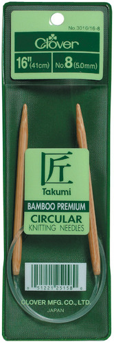 Clover Takumi Bamboo Circular Knitting Needles 24 Size 17