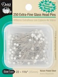 Size 22 250/Pkg - Extra-Fine Glass Head Pins